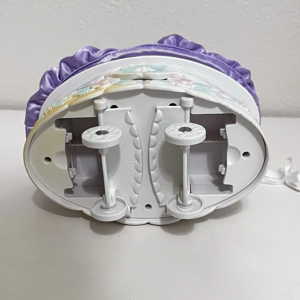 Vintage Cabbage Patch Kids Doll Magic Nursery Cradle Carriage Purple Set 1998